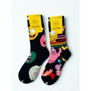 2 Pairs Happy Socks Size Medium Unisex NWT
